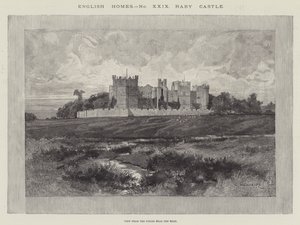 Castello di Raby, vista dai campi vicino alla strada