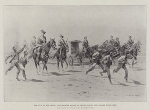 Il CIV al fronte, la scorta montata a Cronje che entra nel campo di Modder River da Charles Auguste Loye