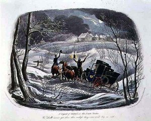 "Un Segnale di Distress, o Il Visitatore di Natale", inciso da R.G. Reeve (fl.1811-37) pub. da Thomas McLean da Charles B. (after) Newhouse