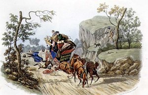 "Gli incidenti capitano anche alle carrozze meglio attrezzate!", inciso da R.G. Reeve, pub. da Thomas McLean da Charles B. (after) Newhouse