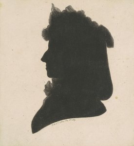 Silhouette femminile non identificata da Charles B. J. Févret de Saint Mémin