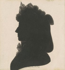 Silhouette femminile non identificata da Charles B. J. Févret de Saint Mémin