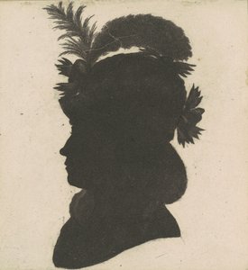 Silhouette femminile non identificata da Charles B. J. Févret de Saint Mémin