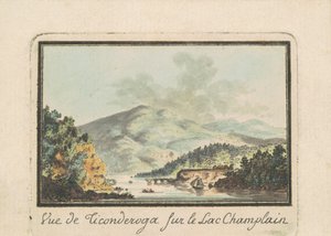 Vista di Ticonderoga dal Lago Champlain