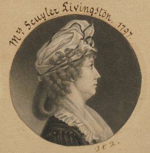 Eliza Barclay Livingston da Charles Balthazar Julien Févret de Saint-Mémin