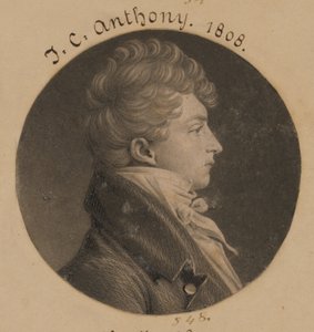 Uomo non identificato da Charles Balthazar Julien Févret de Saint-Mémin