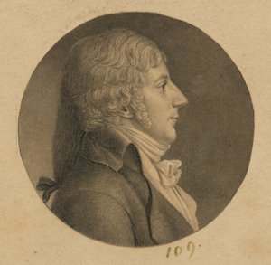 Uomo non identificato da Charles Balthazar Julien Févret de Saint-Mémin