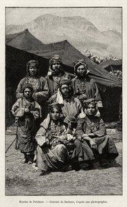 Curdi di Petchara (Turchia). Incisione di Barbant per illustrare la storia "Attraverso l