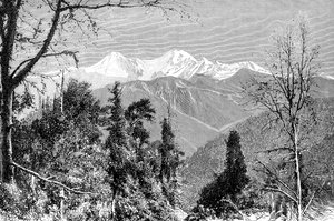Le montagne di Banderpunch, India da Charles Barbant