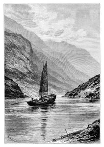 Il fiume Yangtze superiore, Cina da Charles Barbant