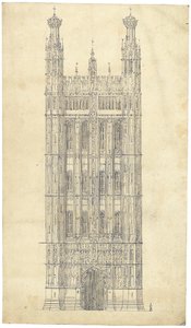 Disegno per le Case del Parlamento, c.1836-40 da Charles Barry