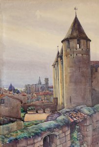 Interno della città di Carcassonne, c.1904