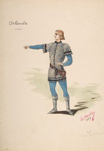 Costume per Orlando, 1889 da Charles Bianchini