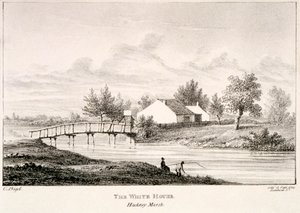 La Casa Bianca sulle rive del fiume Lea, Hackney Marsh, Londra da Charles Bigot