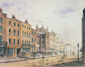 Veduta di Marylebone High Street, 1848 da Charles Bigot