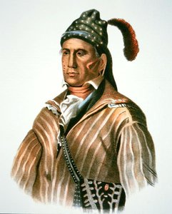 Menawa, capo del popolo Creek, da un dipinto del 1826 (litografia a colori) da Charles Bird (after) King