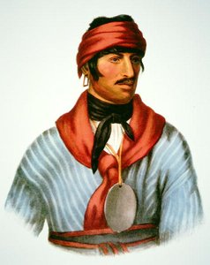 Selocta, un capo del popolo Creek, da un dipinto del 1825 da Charles Bird (after) King