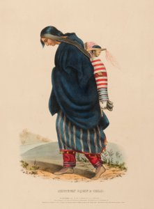 DONNA E BAMBINO CHIPPEWAY, da Storia delle tribù indiane del Nord America da Charles Bird King