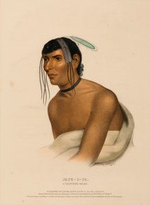 JACK-O-PA. Un capo CHIPPEWA, da "Storia delle tribù indiane del Nord America". da Charles Bird King