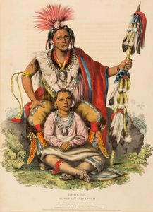KEOKUK. CAPO DEI SACCHI E DEI FOX, da Storia delle tribù indiane del Nord America. da Charles Bird King