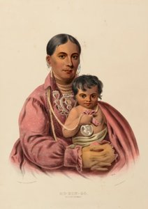 MO-HON-GO. DONNA OSAGE, da Storia delle tribù indiane del Nord America da Charles Bird King