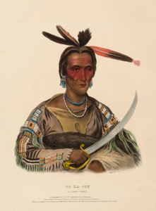 TO-KA-CON. Un capo SIOUX, da Storia delle tribù indiane dell