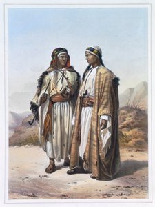 Un Mahazi e un Beduino Soualeh, 1848 da Charles Bour