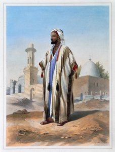 Un fellah vestito in un haba, 1848 da Charles Bour