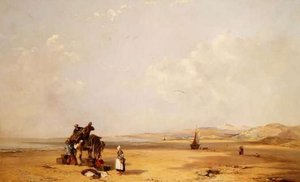 Pescatori che Scaricano il Loro Pescato sulla Spiaggia di Cardigan Bay da Charles Branwhite