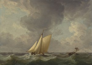 Un cutter in una forte brezza da Charles Brooking