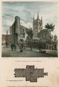 Chiesa di San Salvatore, Southwark, Surrey, vista nord-ovest