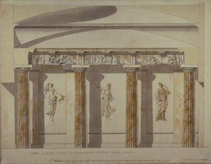Progetto per il grande armadio nel Palazzo Pavlovsk, primi anni 1780 da Charles Cameron
