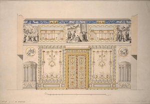 Progetto per la Sala Gialla della Lyons Hall nel Grande Palazzo di Tsarskoye Selo, primi anni 1780 da Charles Cameron