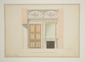Progetto della Biblioteca del Gabinetto, primi anni 1780 da Charles Cameron