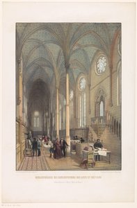 Interno della Biblioteca del Conservatorio delle Arti e dei Mestieri da Charles Claude Bachelier