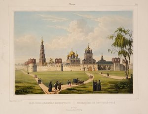 Veduta del Convento di Novodevichy a Mosca, 1840s da Charles Claude Bachelier