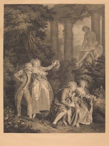 Il Giuramento da Charles Clement Bervic after Louis Rolland Trinquesse