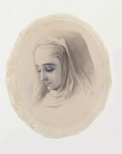 Studio della testa per Convent Thoughts, 1851 da Charles Collins