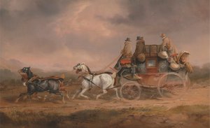 Carrozze postali sulla strada: la posta reale Louth-Londra in corsa da Charles Cooper Henderson