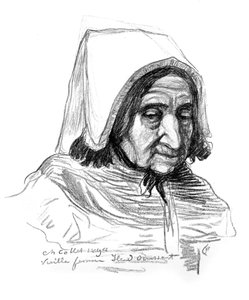 Studio della testa di una vecchia donna, 1899