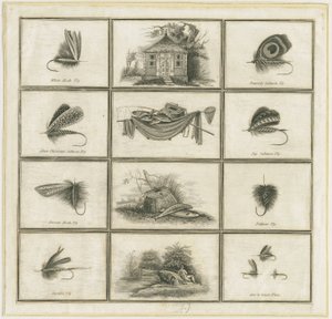 Dovedale - Mosche e ami di Charles Cotton: incisione su rame