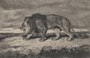 Leone che cammina da Charles Courtry