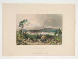 Veduta di Meredith, New Hampshire, illustrazione per Nathaniel Parker Willis da Charles Cousen