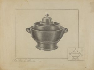 Zuccheriera in peltro da Charles Cullen