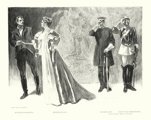 Rudolph Rassendyll, Principessa Flavia, Colonnello Sapt, Tenente Bernenstein da Charles Dana Gibson