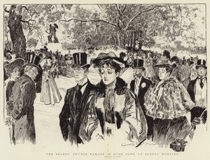 La stagione, parata della chiesa a Hyde Park la domenica mattina da Charles Dana Gibson