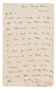 Lettera autografa firmata da Charles Darwin
