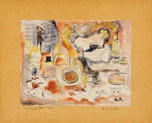 Il conte Muffat scopre Nana con il marchese de Chouard da Charles Demuth