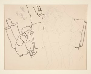 Quattro figure sulla spiaggia, probabilmente a Provincetown da Charles Demuth