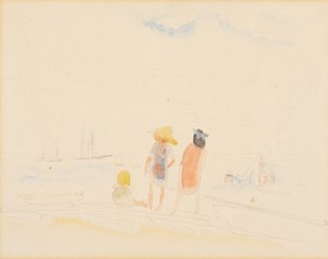 Due donne e bambino sulla spiaggia da Charles Demuth